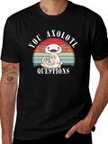 Axolotl Questions T-Shirt - Cute Cartoon Animal Tee