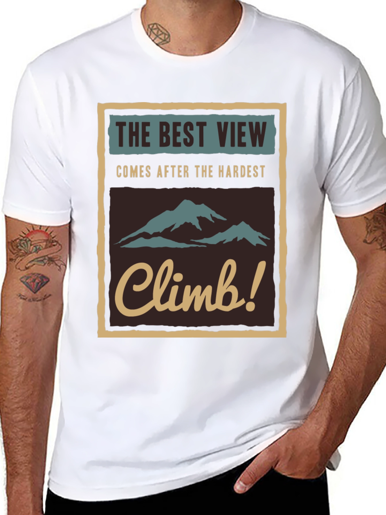 Inspirational Climb T-Shirt - The Best View!
