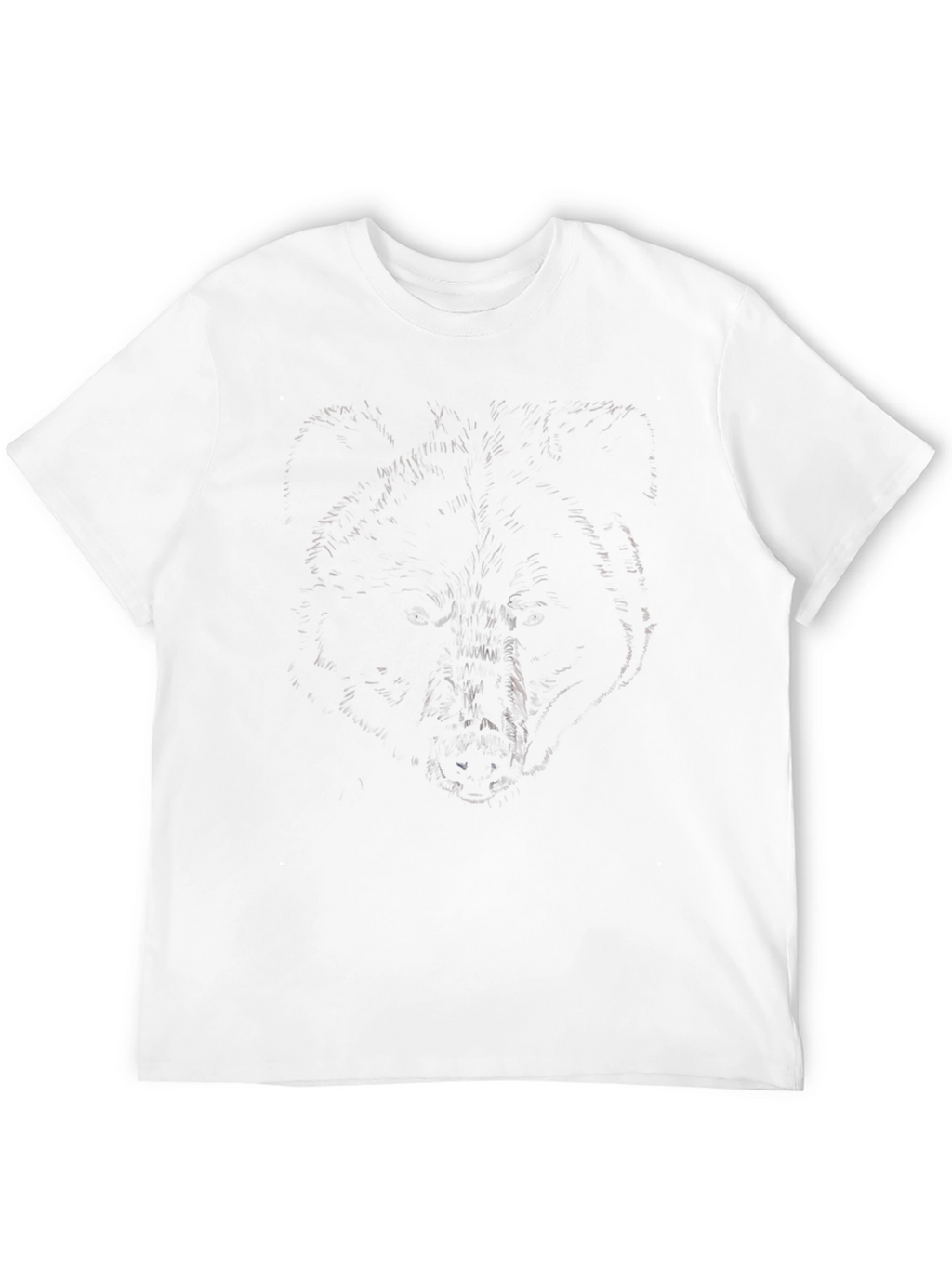 Mens Black Graphic Tee - Wolf Design