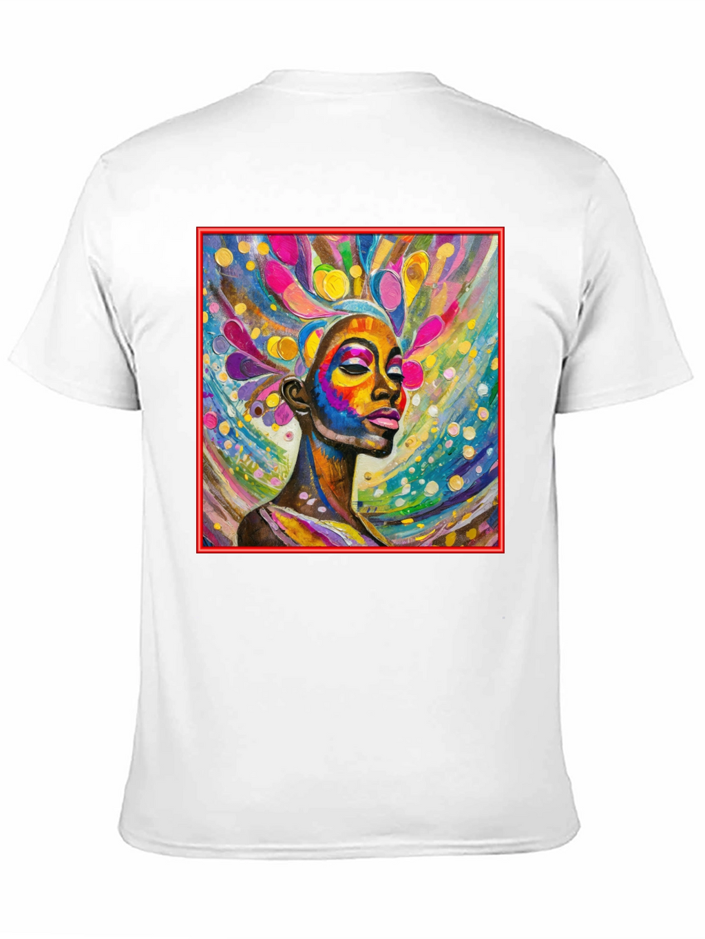 Vibrant Woman Art Black T-Shirt