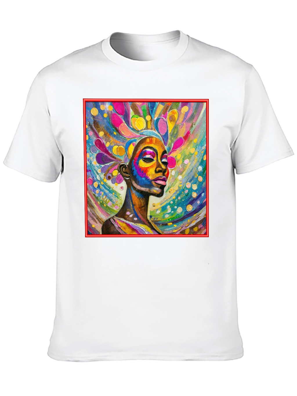 Vibrant Woman Art Black T-Shirt