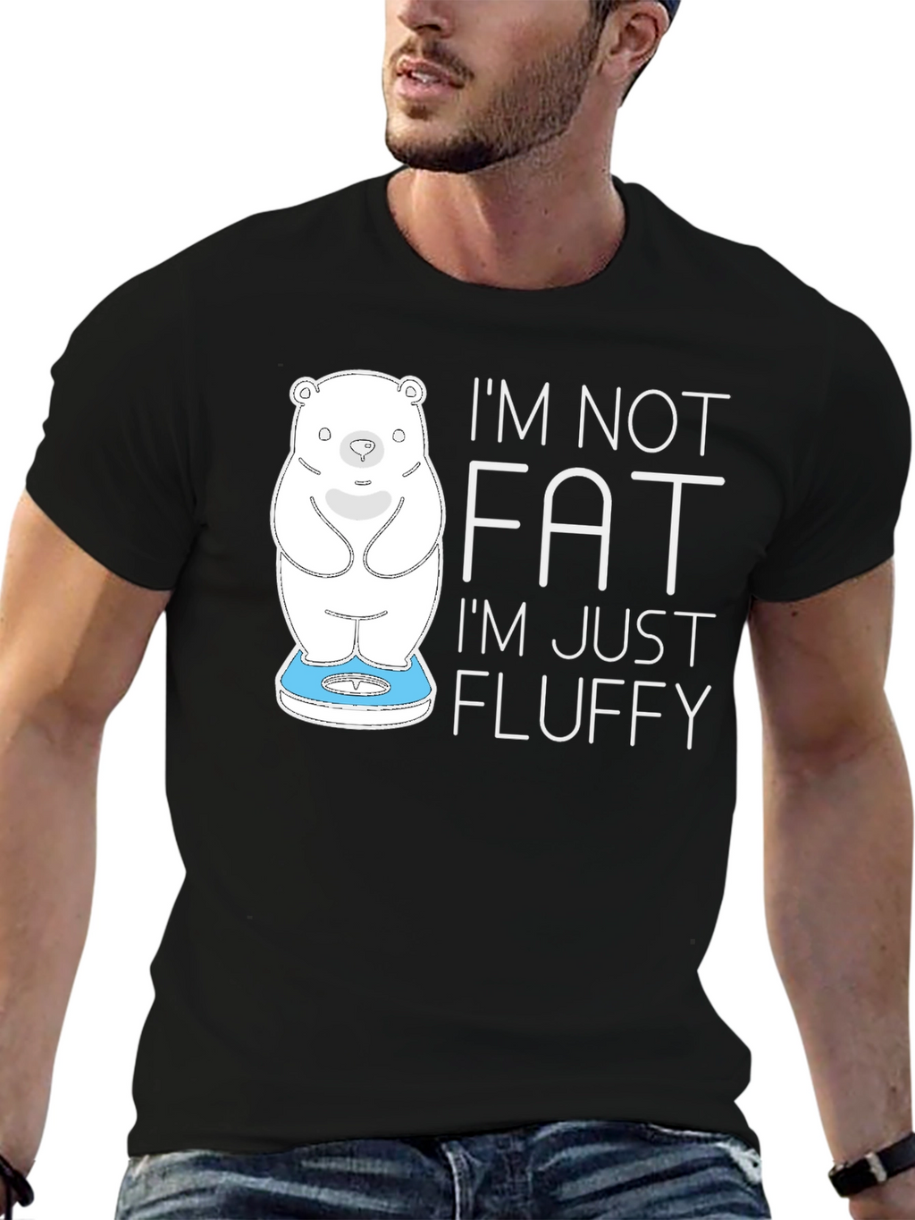 Im Not Fat Im Fluffy Black T-Shirt