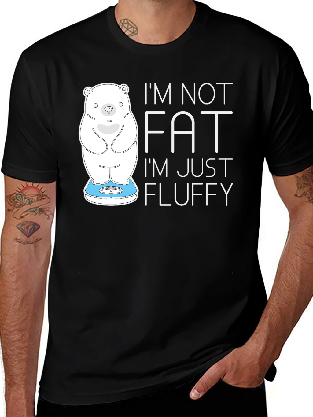 Im Not Fat Im Fluffy Black T-Shirt
