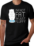 Im Not Fat Im Fluffy Black T-Shirt
