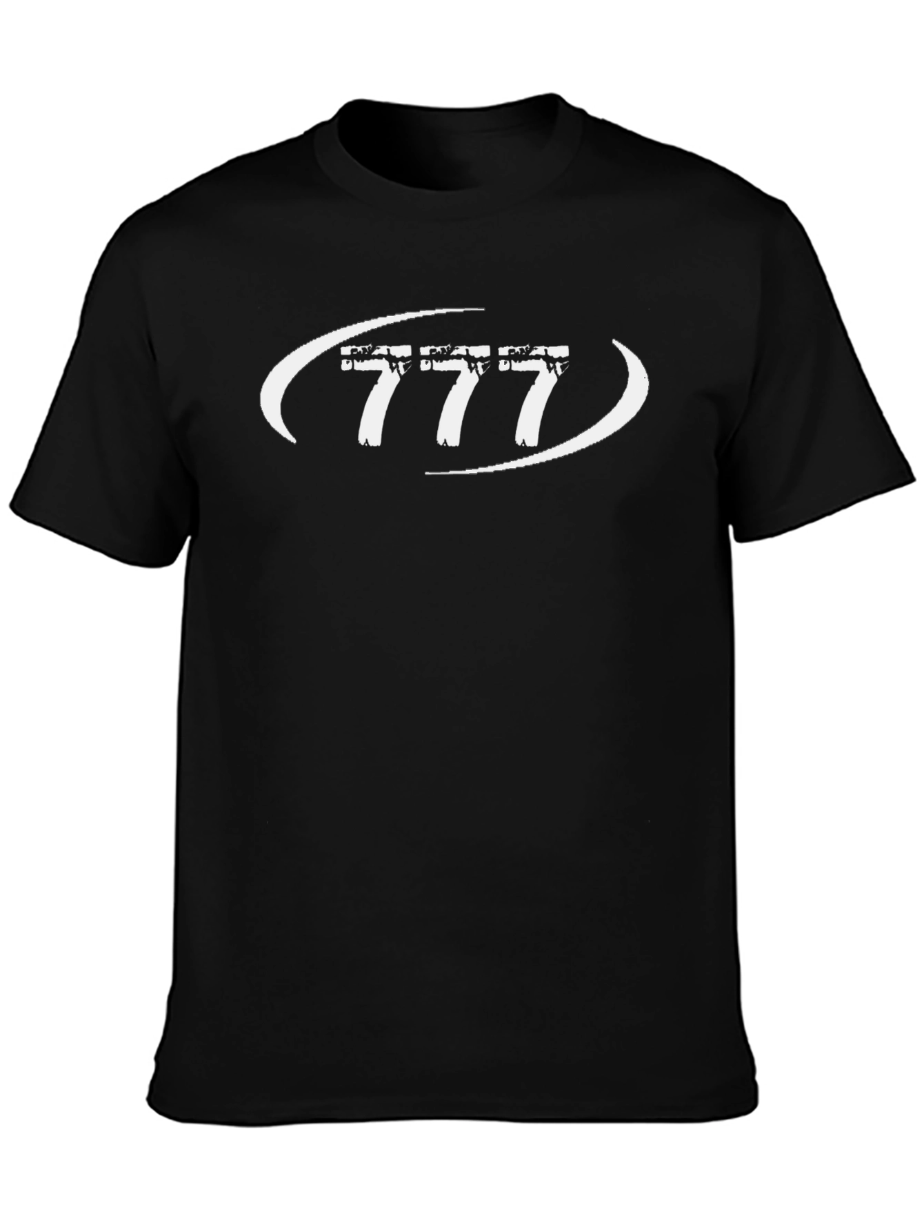 Lucky Number 777 Graphic Tee - Black