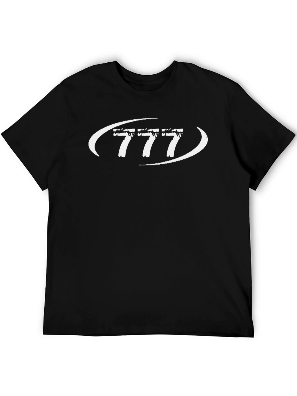 Lucky Number 777 Graphic Tee - Black