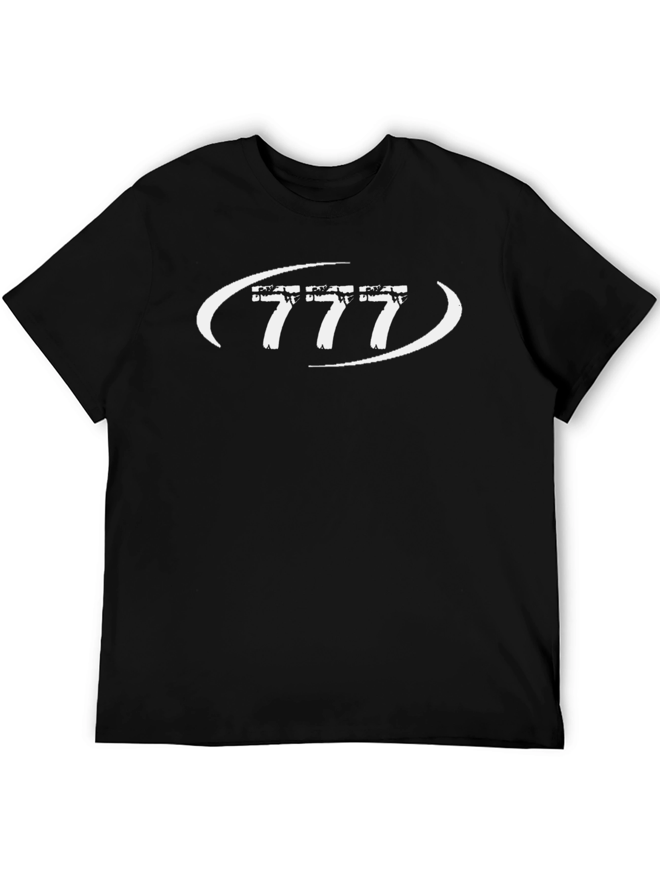 Lucky Number 777 Graphic Tee - Black