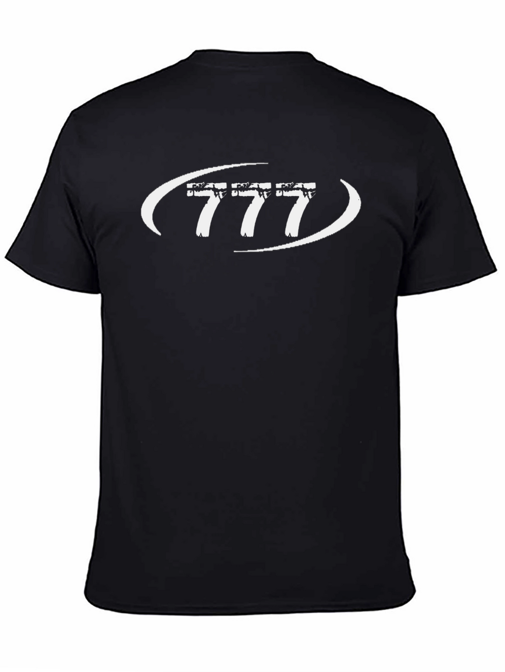 Lucky Number 777 Graphic Tee - Black
