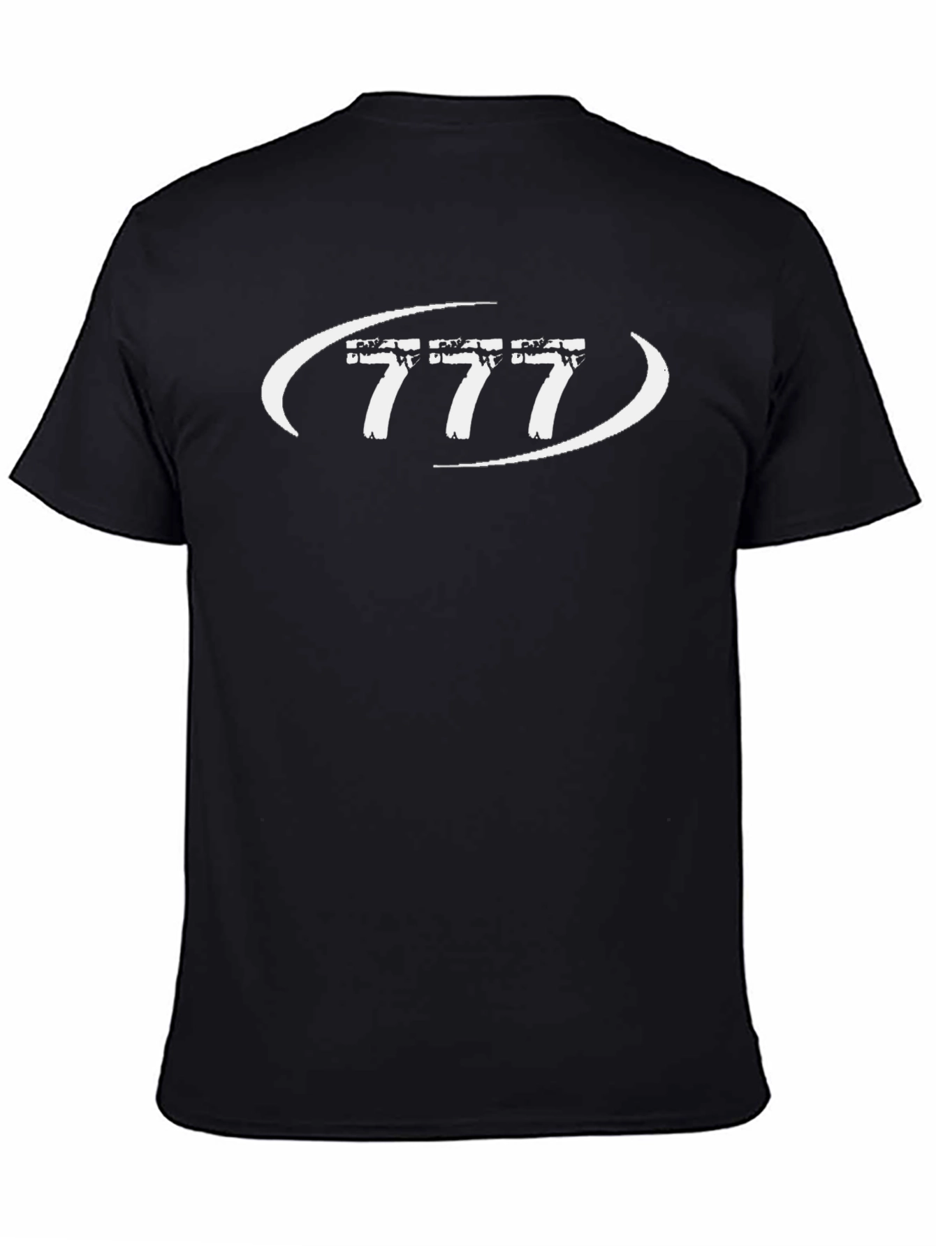 Lucky Number 777 Graphic Tee - Black