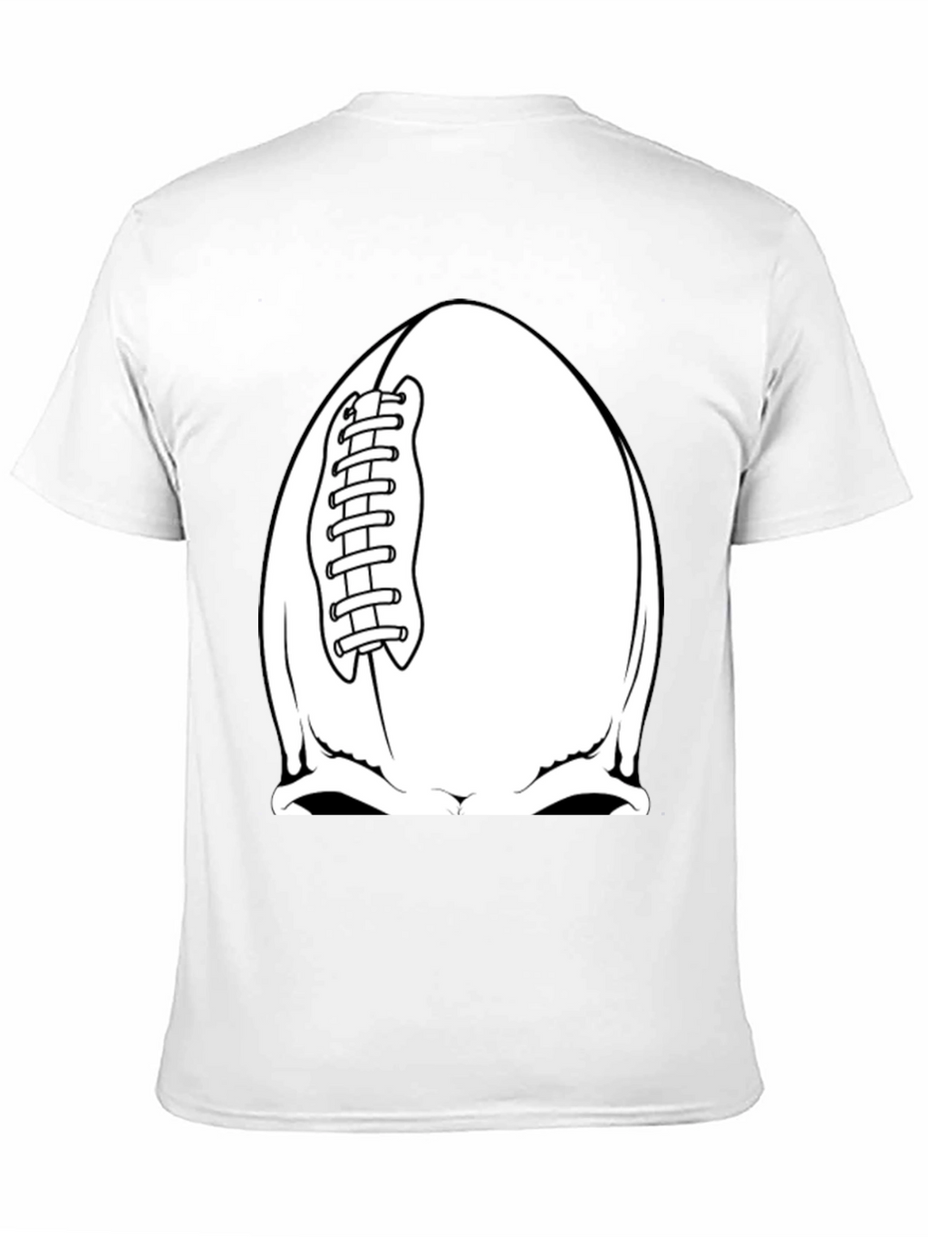 Football Skull Graphic Tee - Black T-Shirt