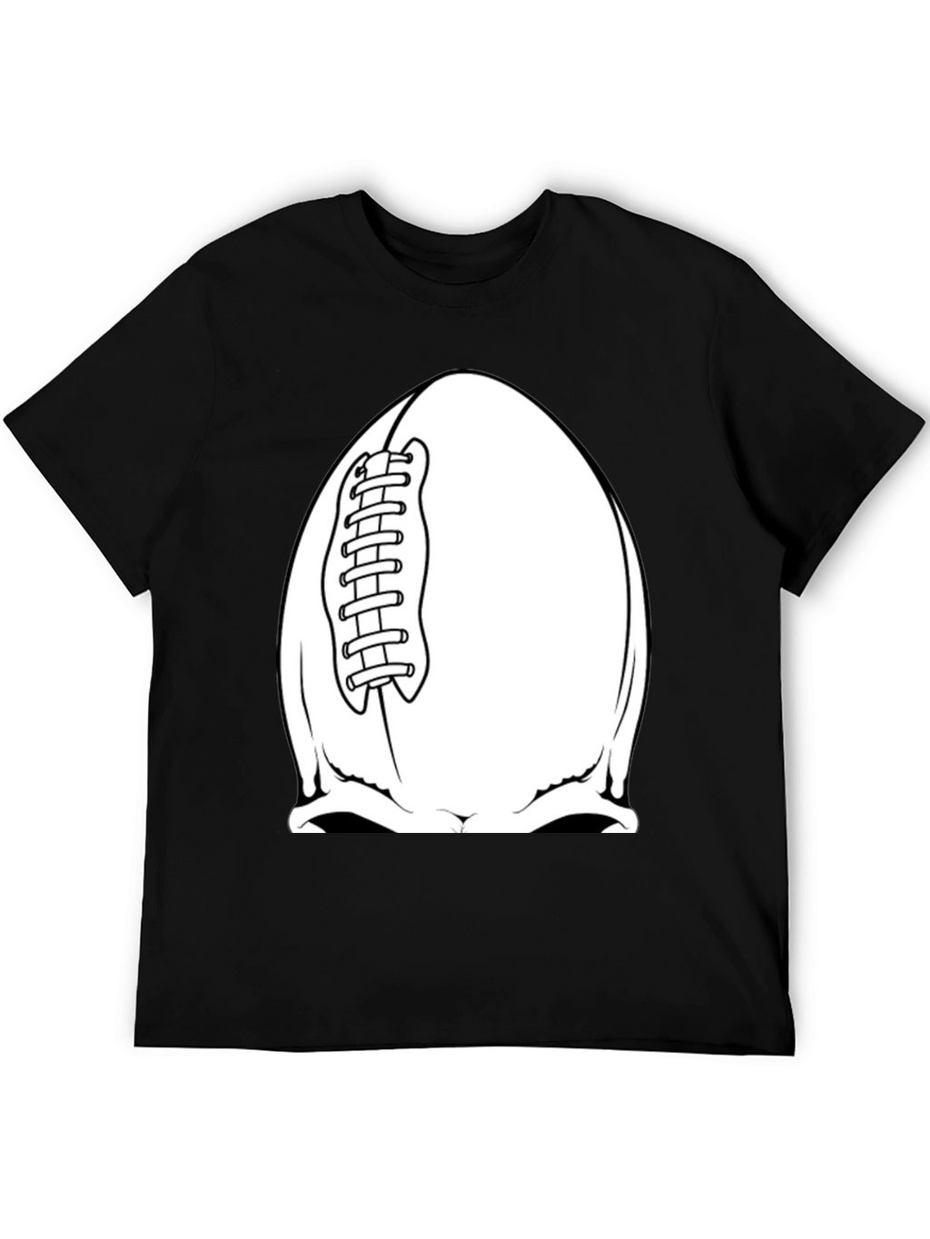 Football Skull Graphic Tee - Black T-Shirt