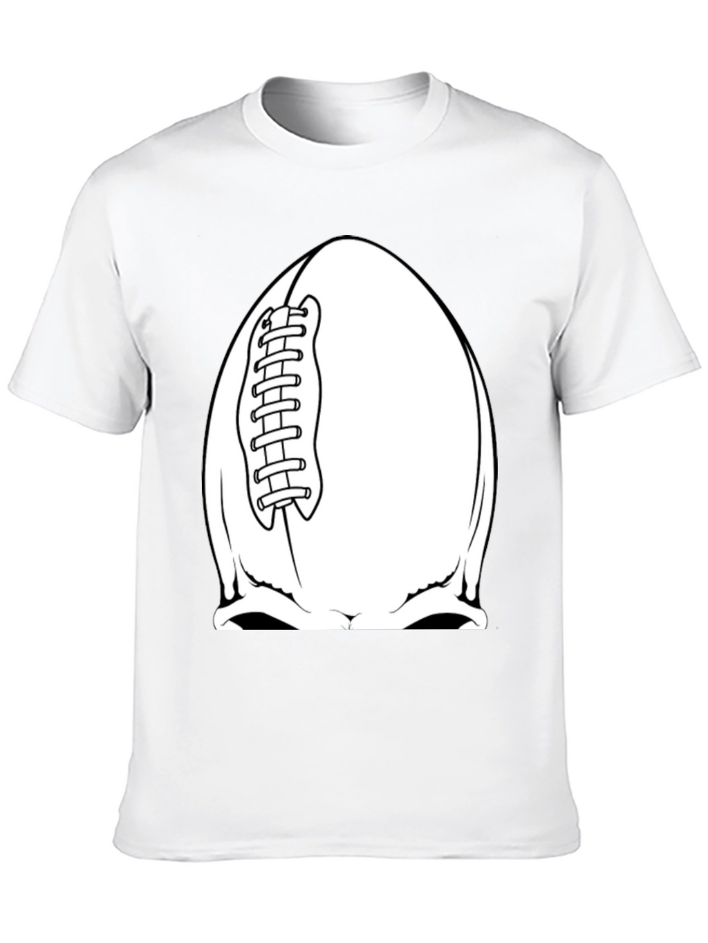 Football Skull Graphic Tee - Black T-Shirt