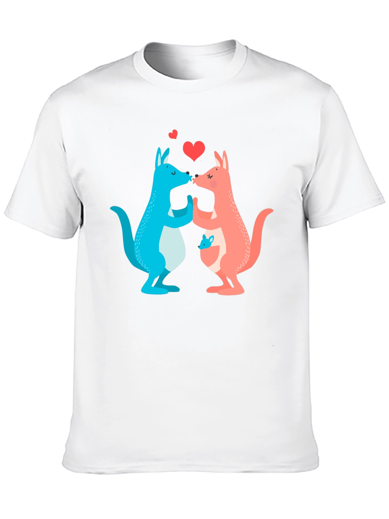 Kissing Kangaroos Graphic T-Shirt