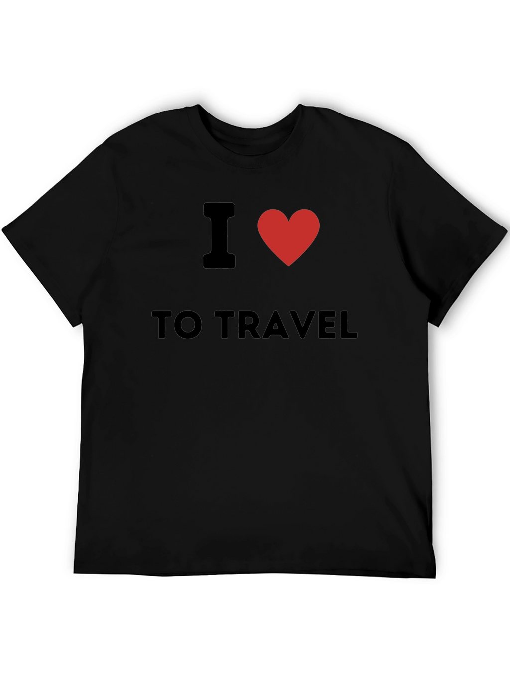 I Heart to Travel Black T-Shirt