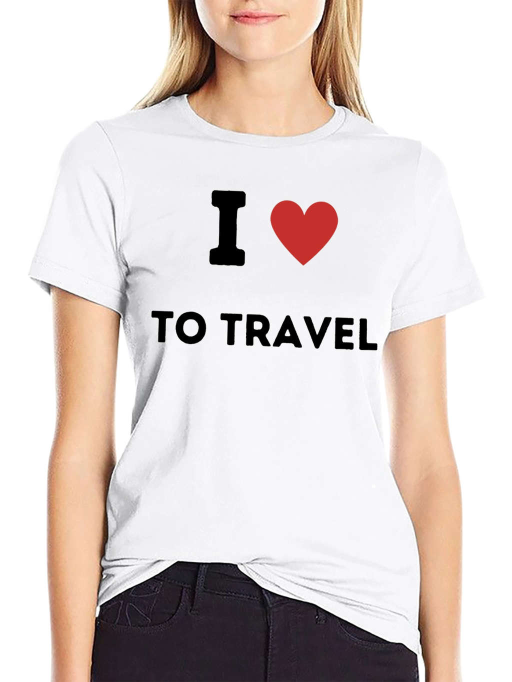 I Heart to Travel Black T-Shirt