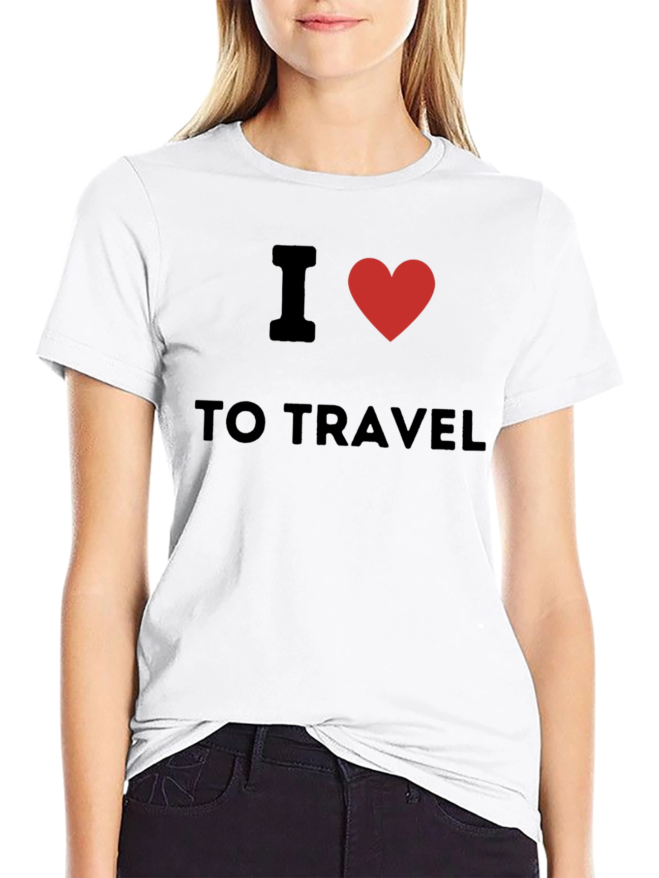 I Heart to Travel Black T-Shirt