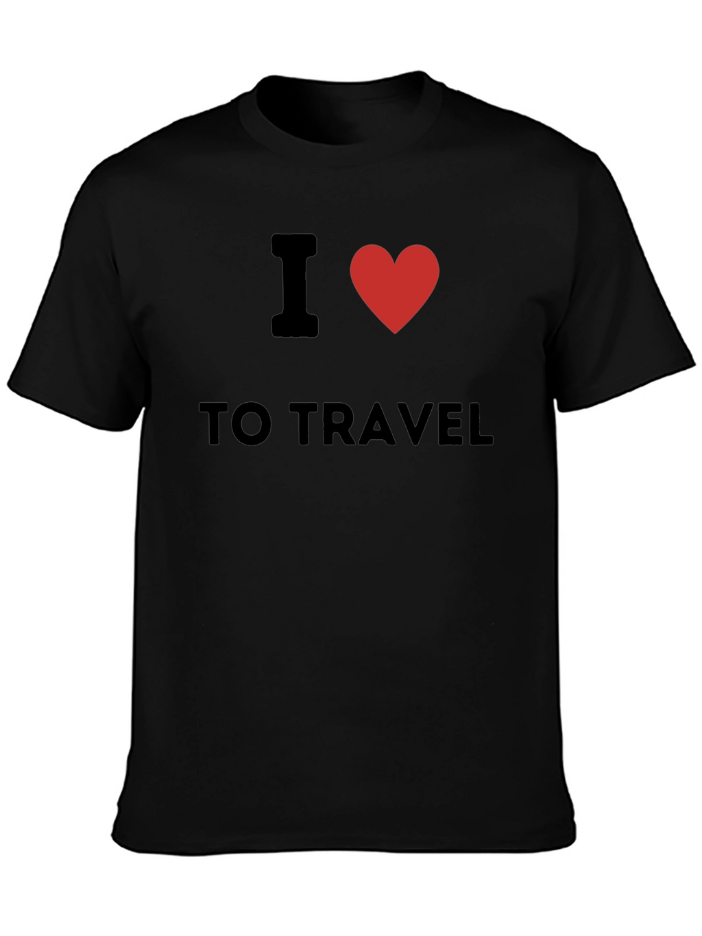 I Heart to Travel Black T-Shirt