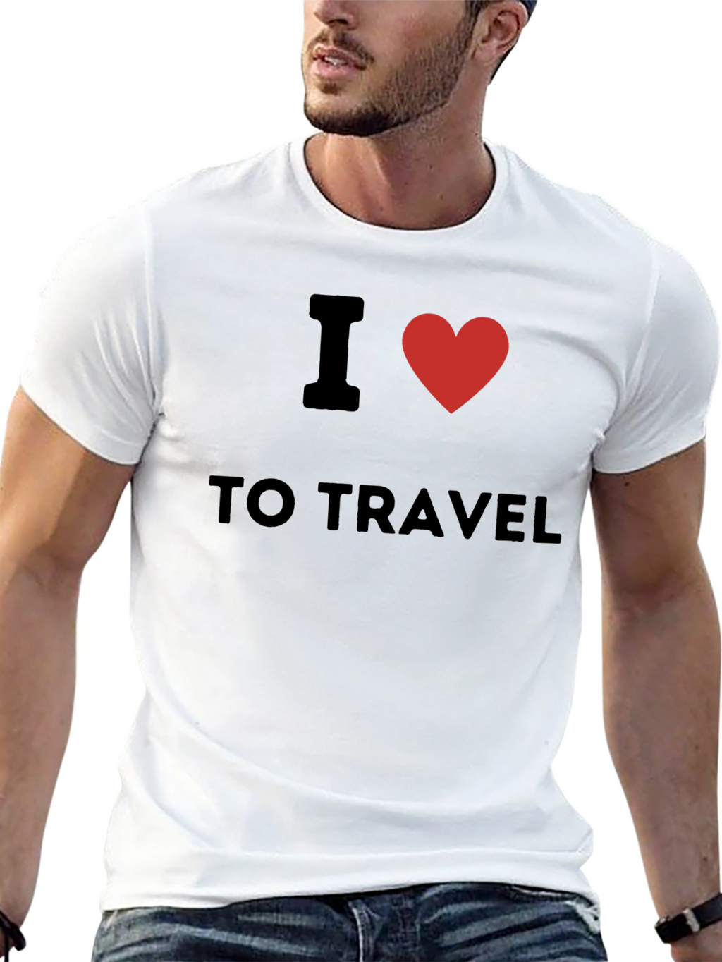 I Heart to Travel Black T-Shirt