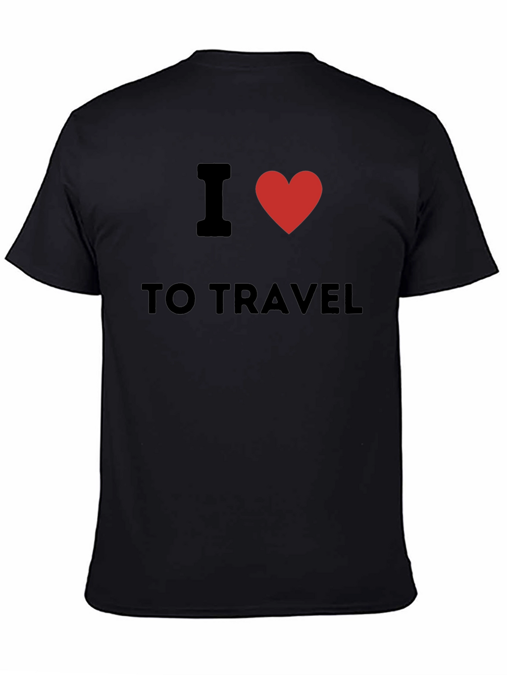 I Heart to Travel Black T-Shirt