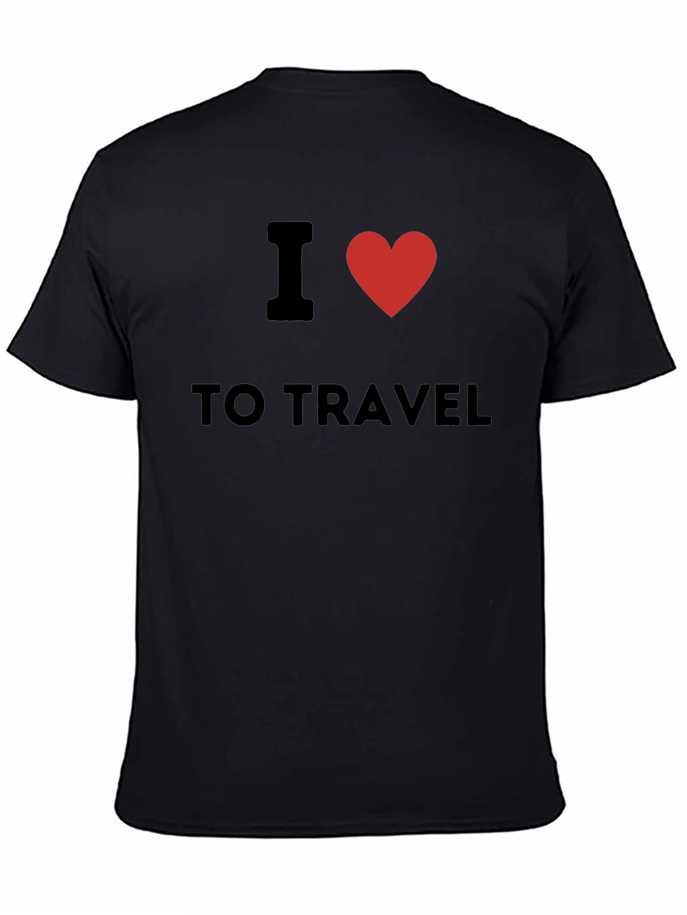 I Heart to Travel Black T-Shirt