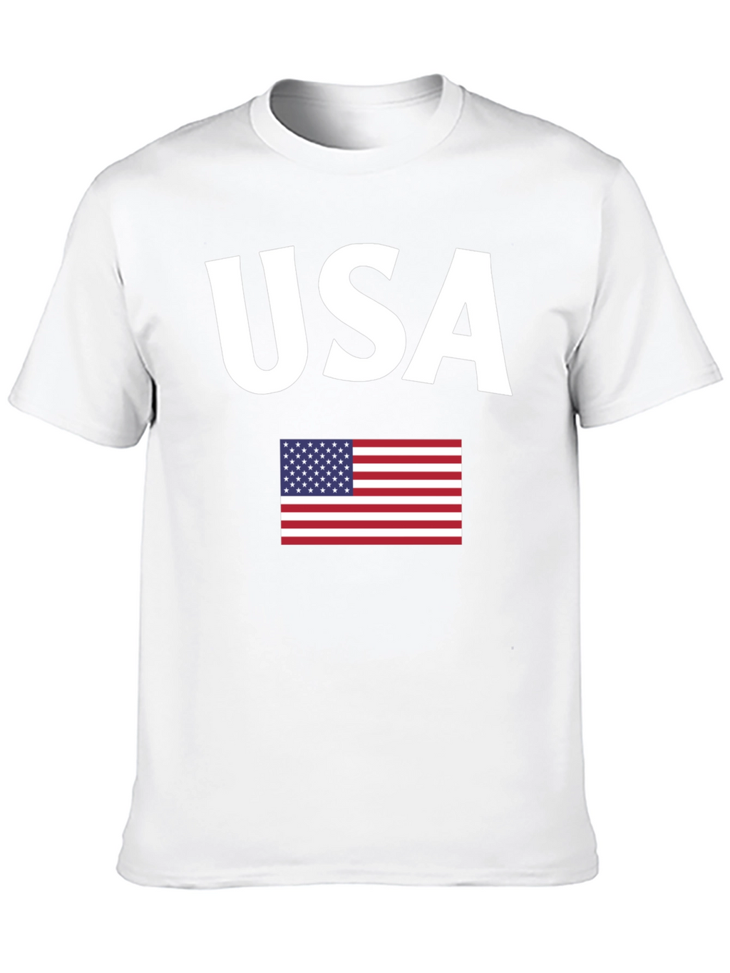 USA Flag Graphic Black T-Shirt