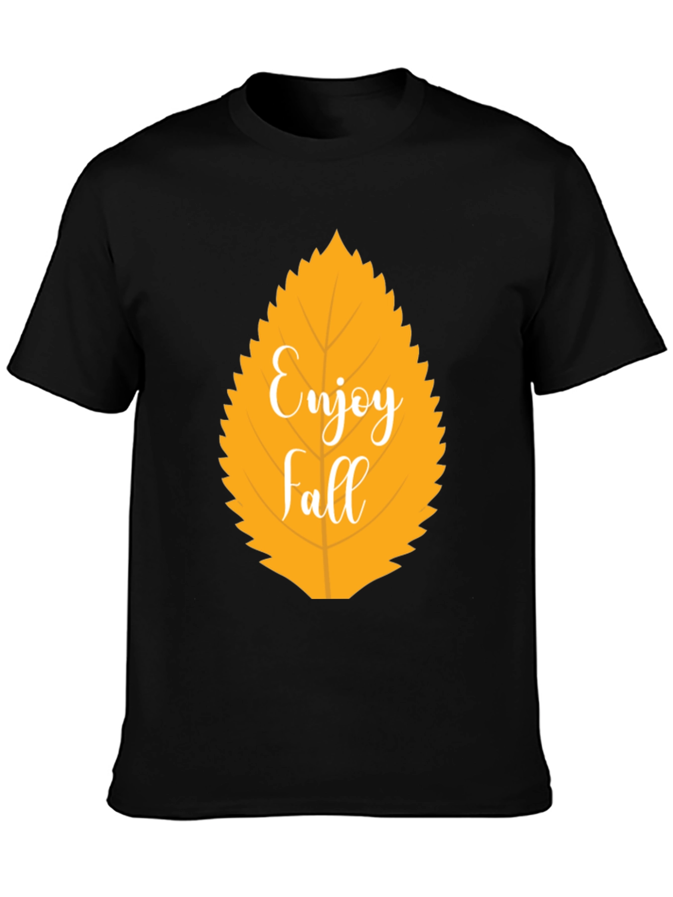 Enjoy Fall Leaf Graphic T-Shirt - Autumn Season Apparel