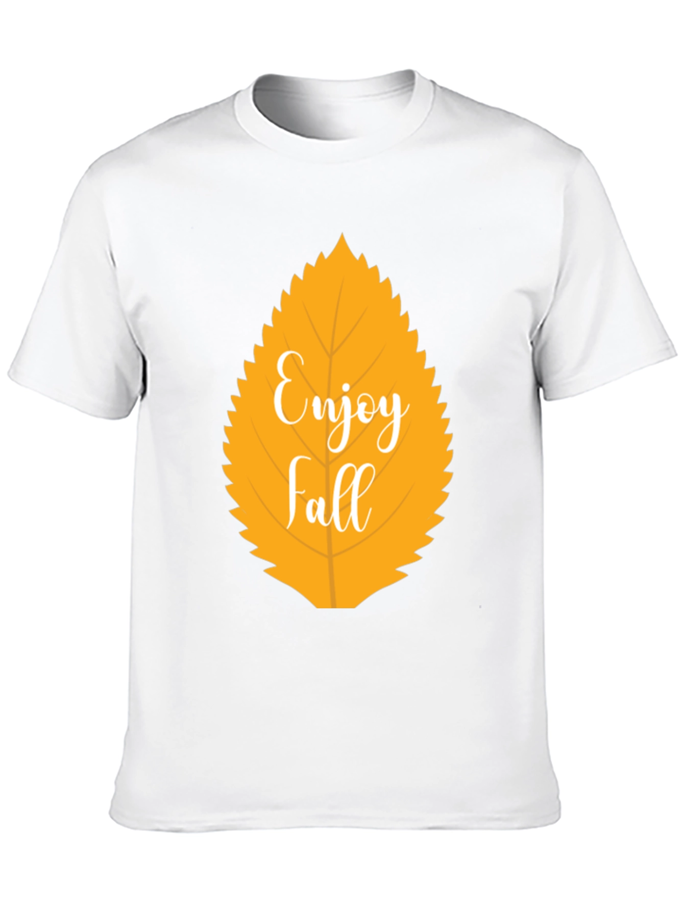 Enjoy Fall Leaf Graphic T-Shirt - Autumn Season Apparel