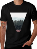 Triangle Forest Tee - Stylish Mens T-Shirt