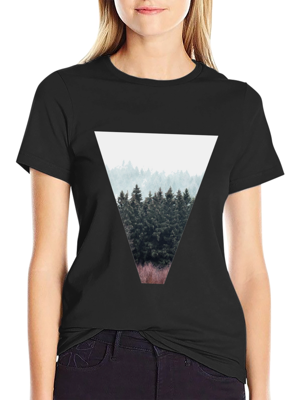 Triangle Forest Tee - Stylish Mens T-Shirt