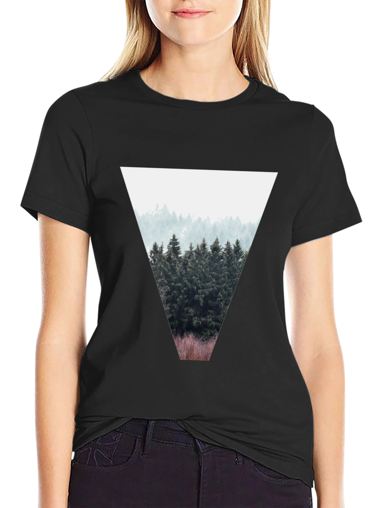 Triangle Forest Tee - Stylish Mens T-Shirt