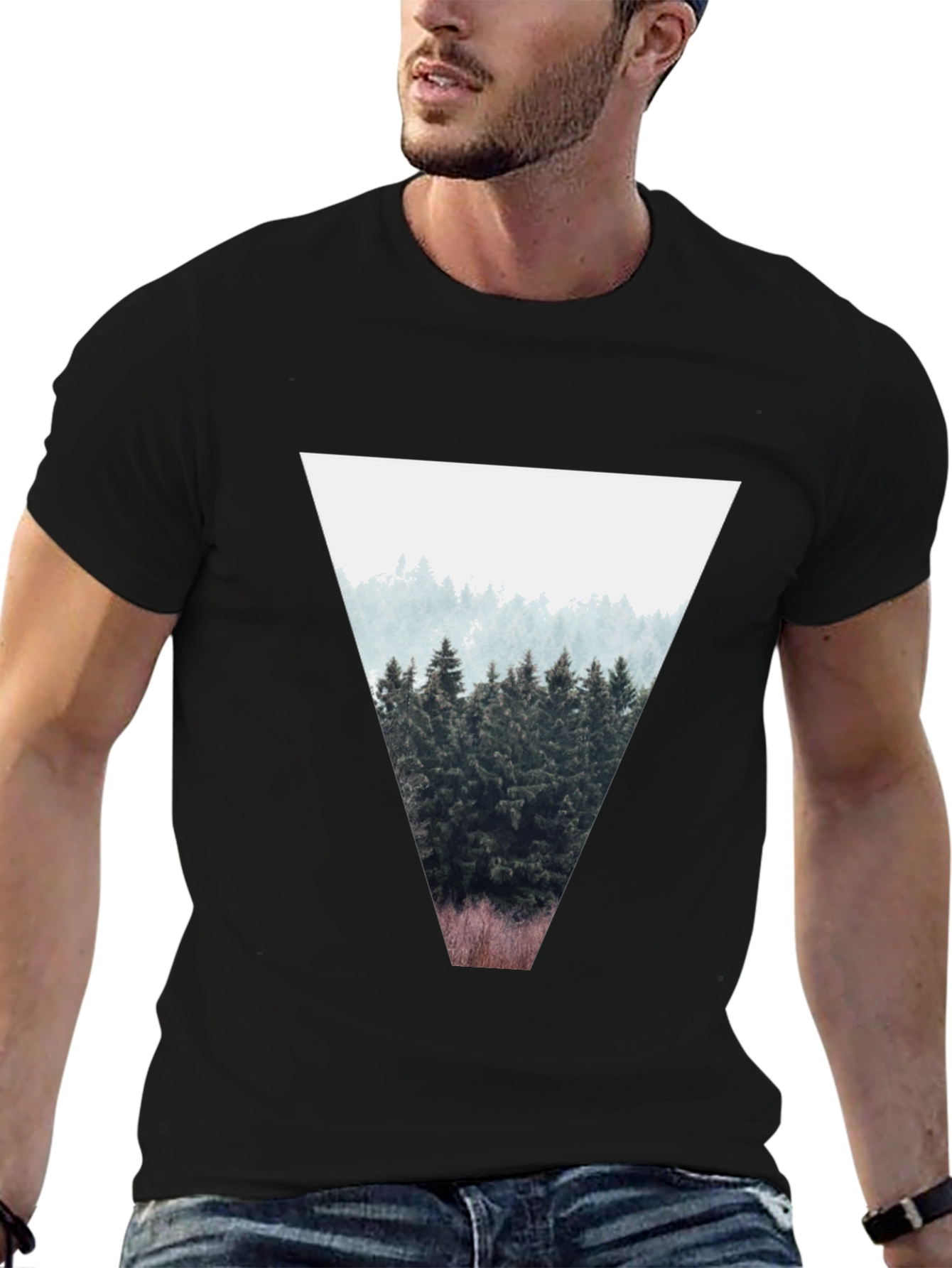Triangle Forest Tee - Stylish Mens T-Shirt