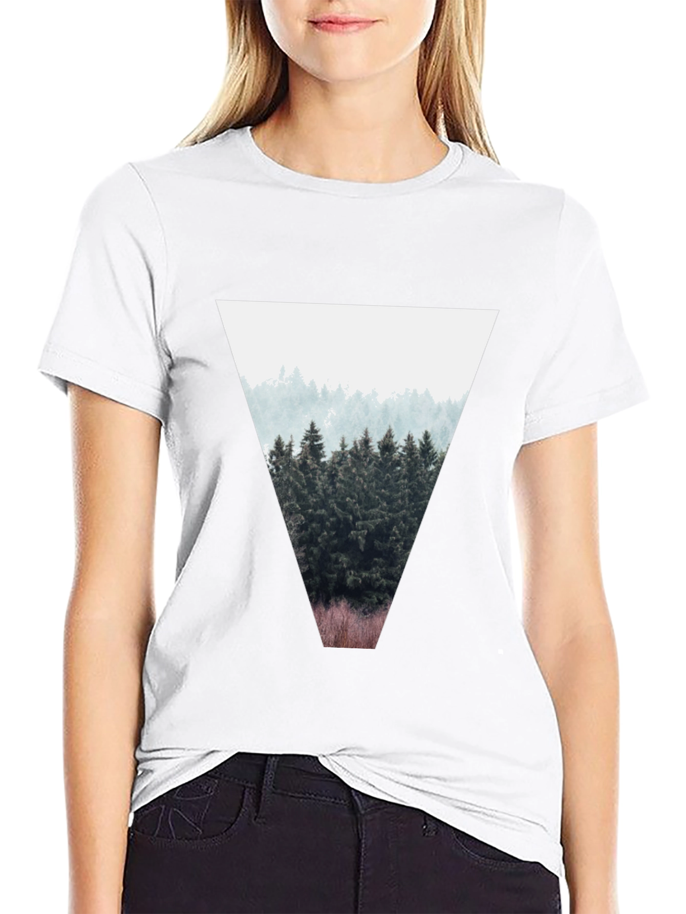 Triangle Forest Tee - Stylish Mens T-Shirt