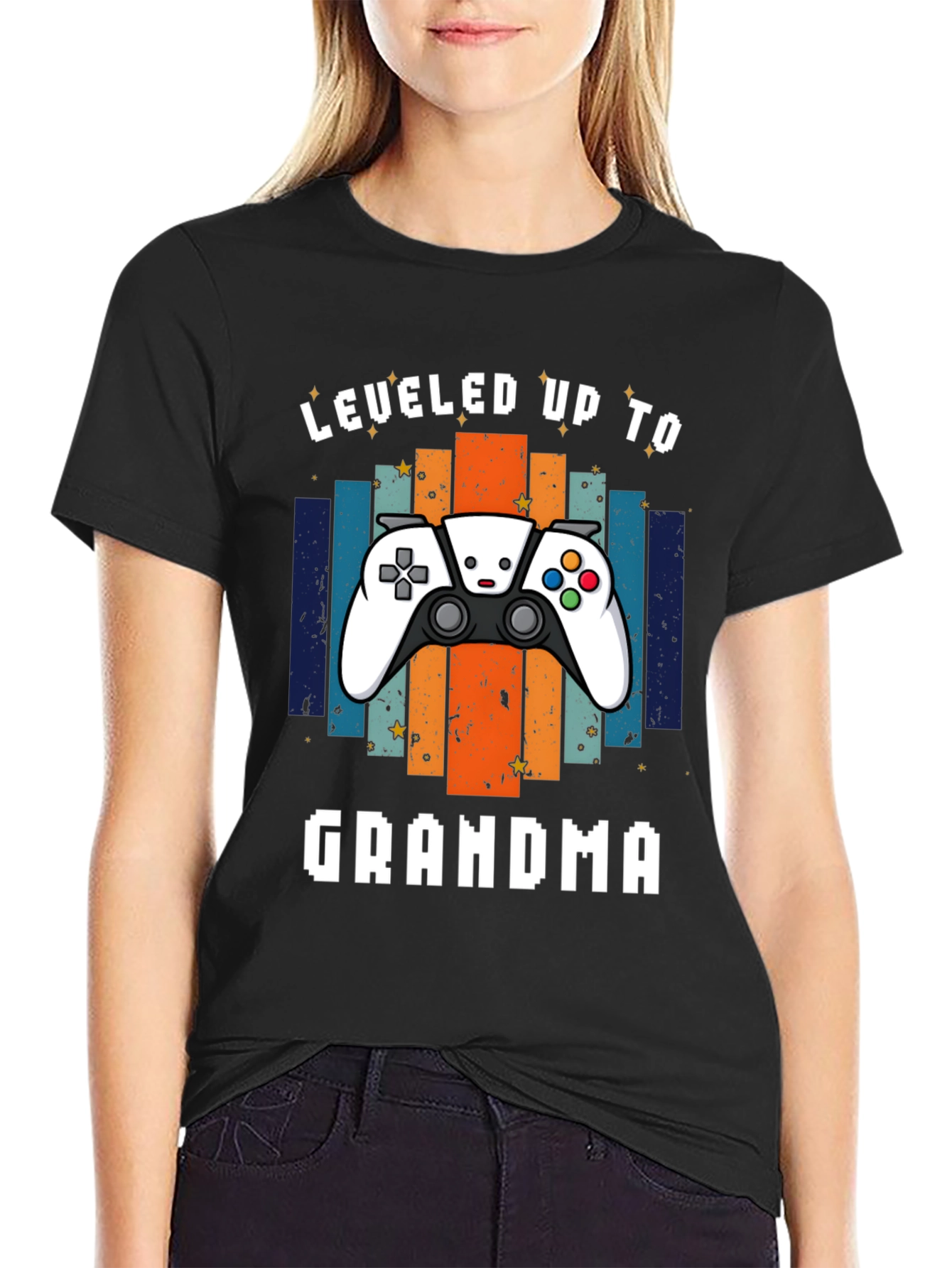 Leveled Up to Grandma Gaming T-Shirt