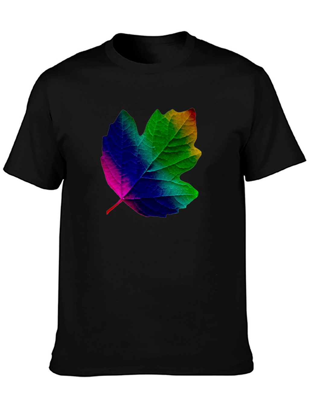 Rainbow Leaf Graphic T-Shirt - Unique Design
