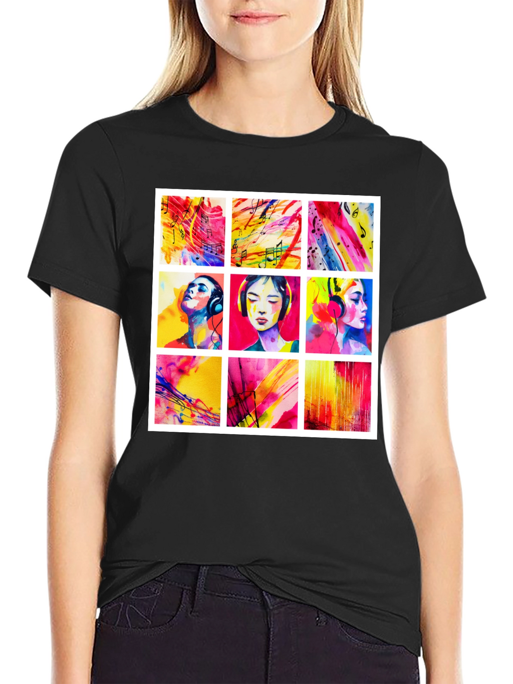 Artistic Watercolor Music T-Shirt