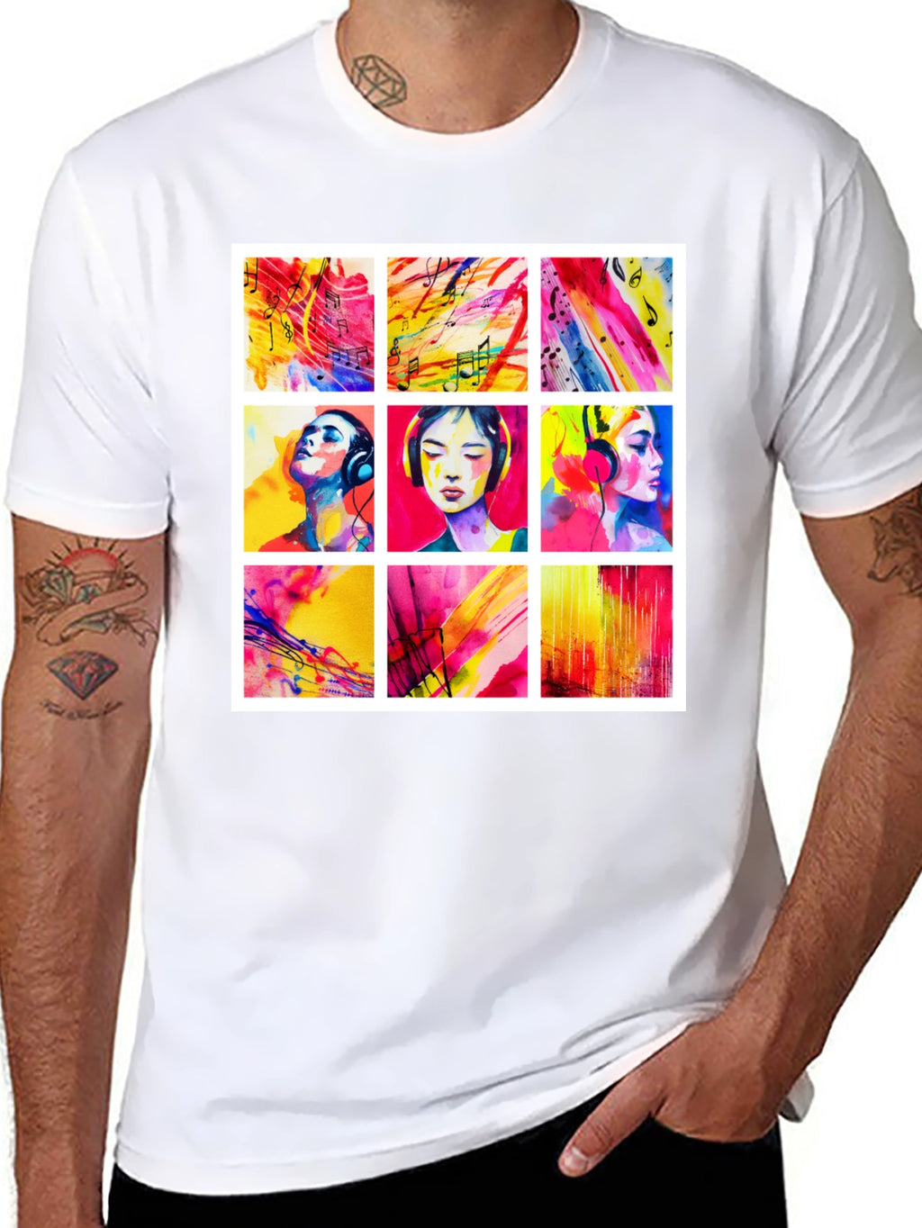 Artistic Watercolor Music T-Shirt