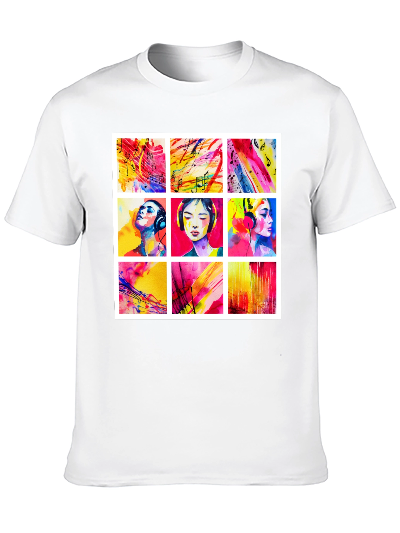 Artistic Watercolor Music T-Shirt