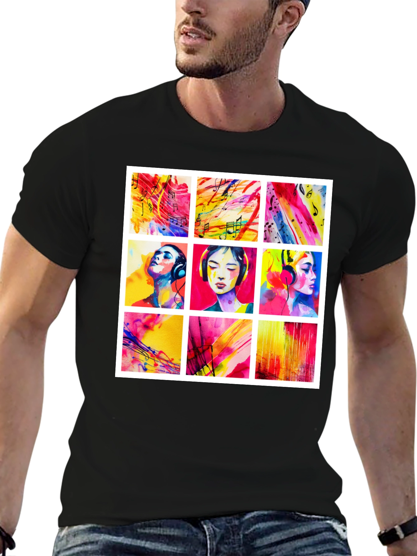 Artistic Watercolor Music T-Shirt