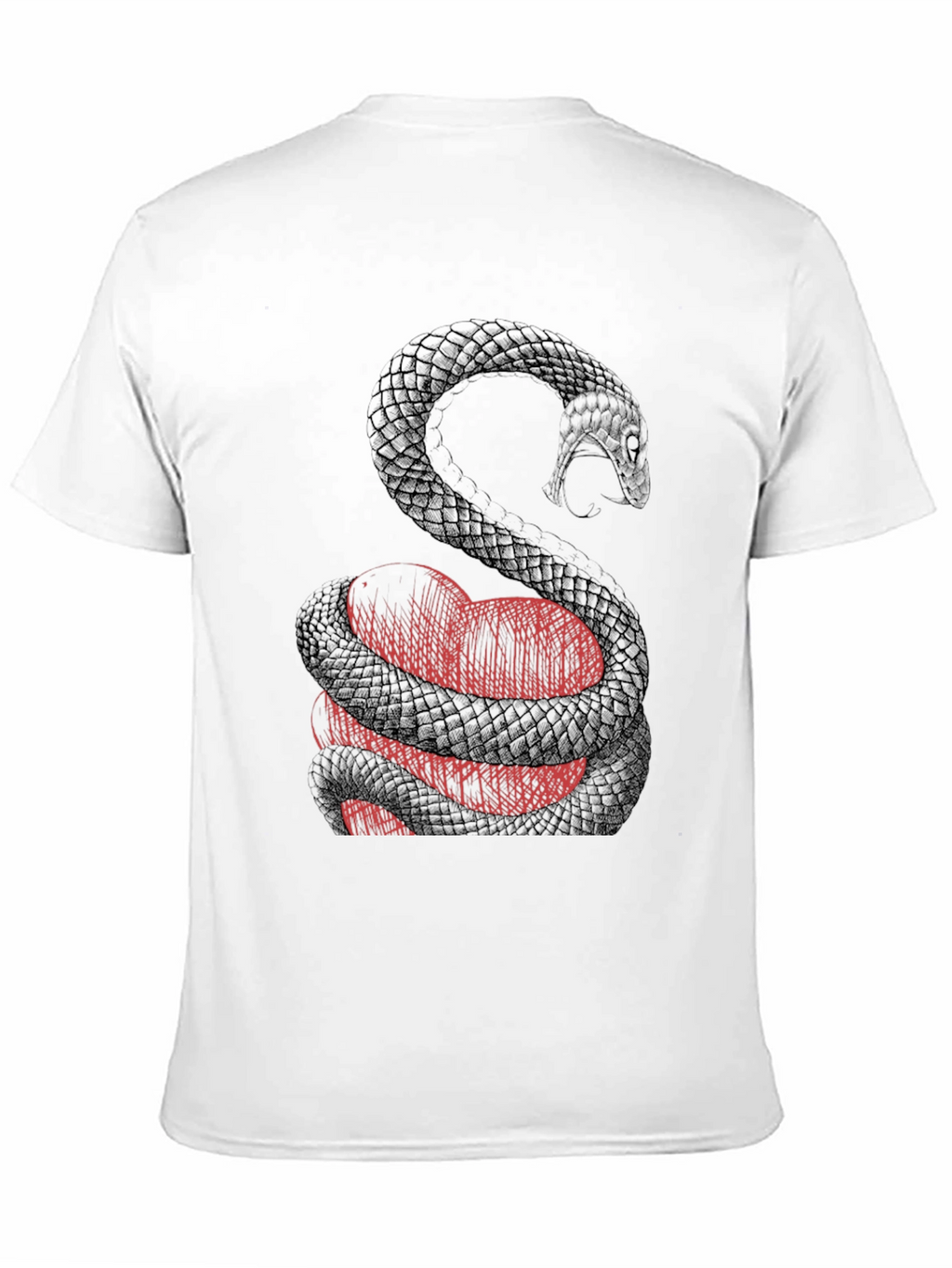 Snake Wrapped Around Heart Graphic Tee