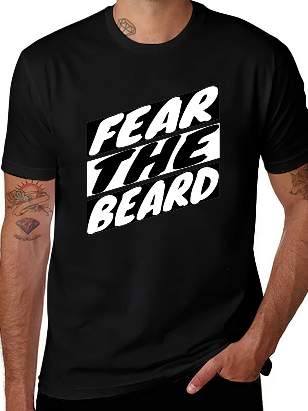 Fear the Beard T-Shirt - Black Graphic Tee