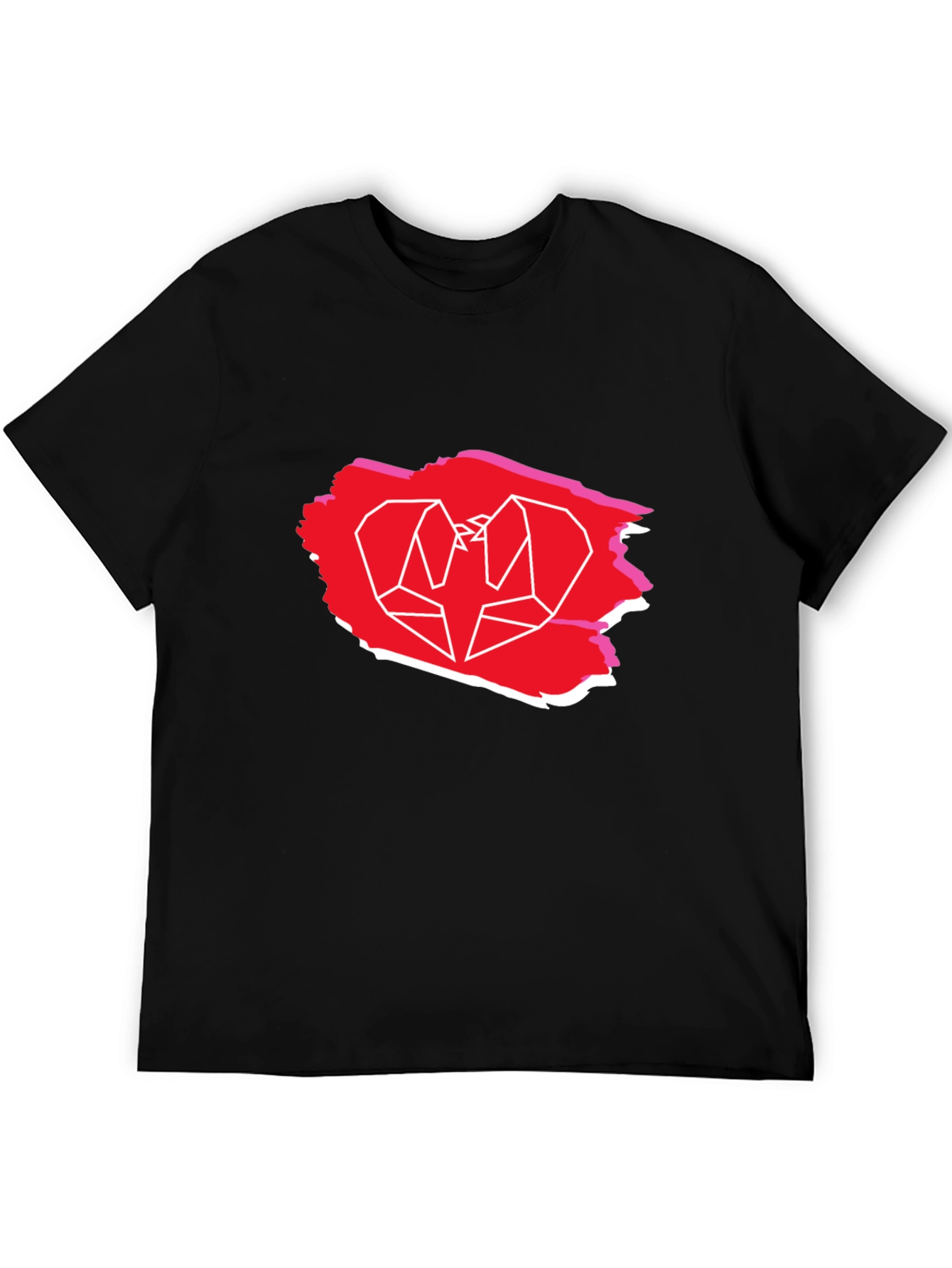 Geometric Bird Graphic Tee - Trendy Casual Shirt