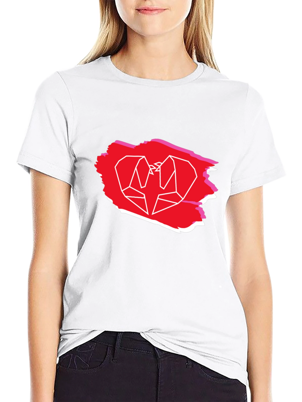 Geometric Bird Graphic Tee - Trendy Casual Shirt