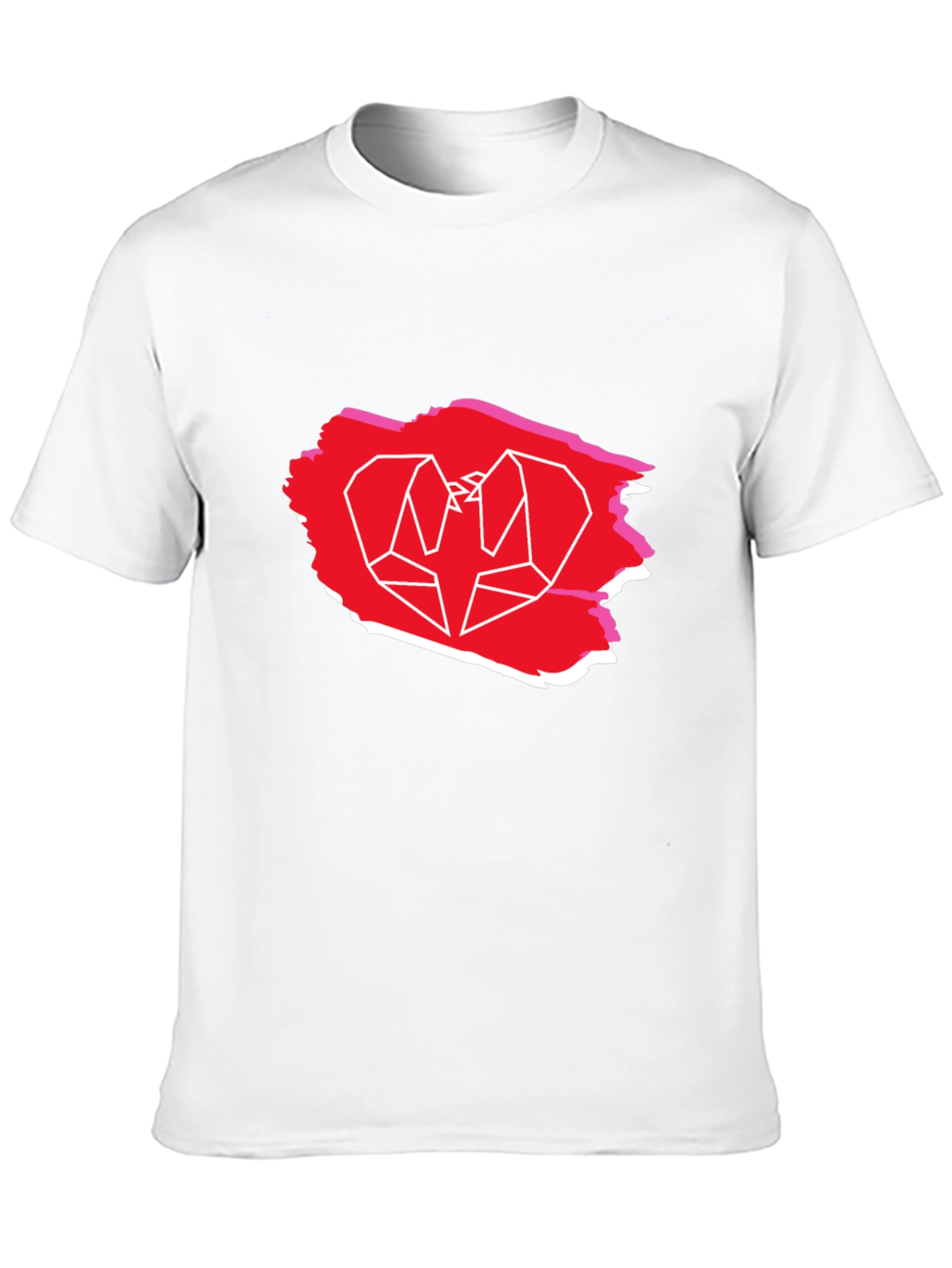 Geometric Bird Graphic Tee - Trendy Casual Shirt