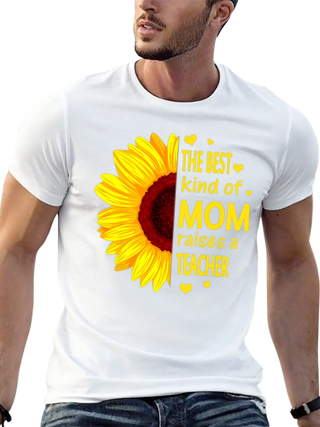 Best Kind of Mom Sunflower Graphic T-Shirt