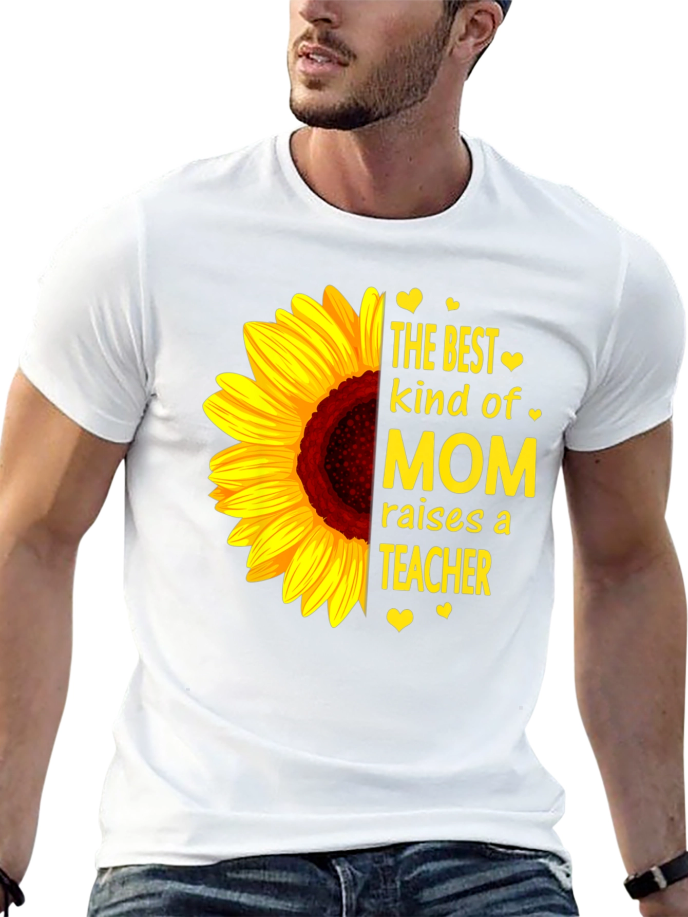 Best Kind of Mom Sunflower Graphic T-Shirt