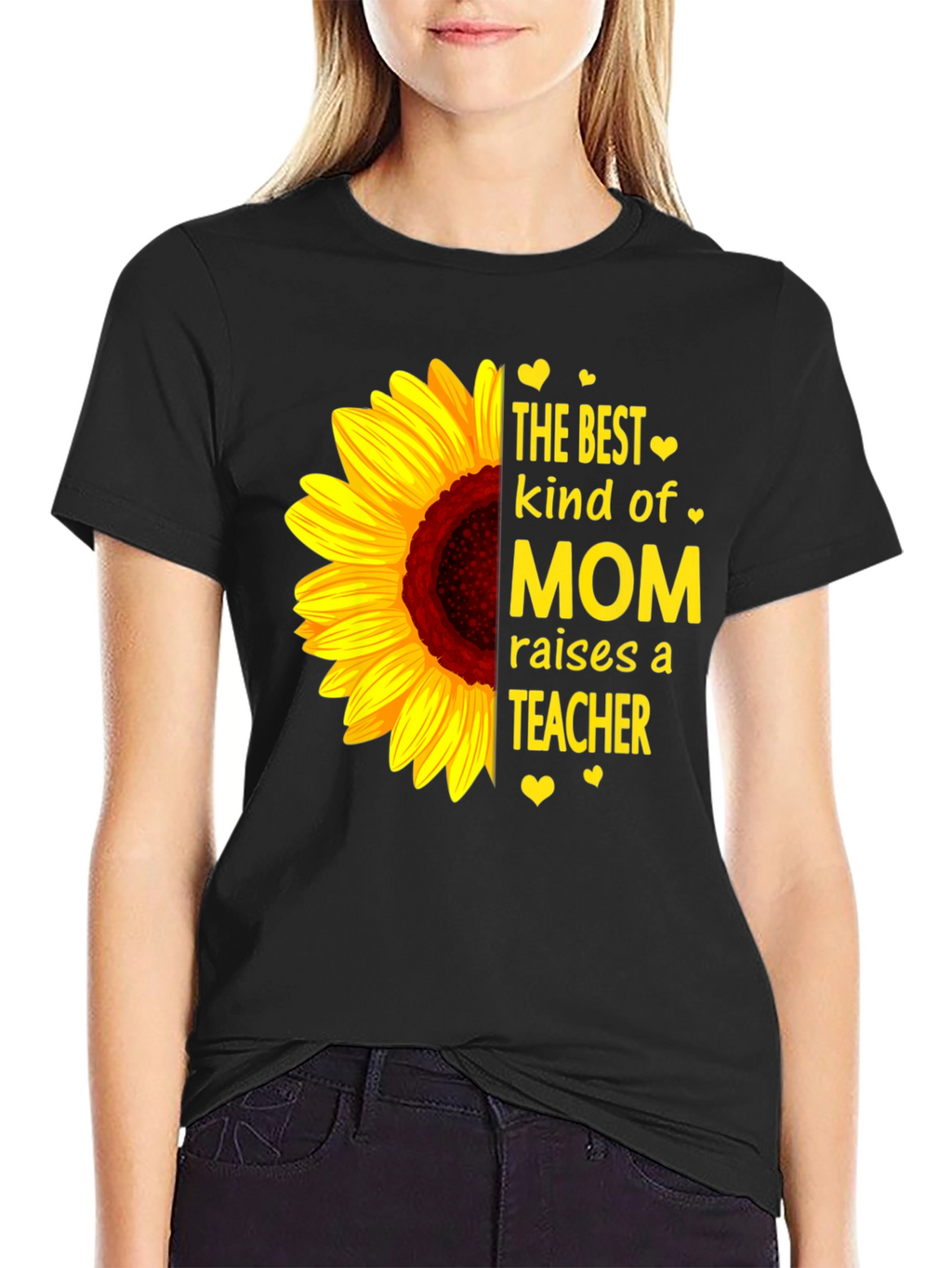 Best Kind of Mom Sunflower Graphic T-Shirt