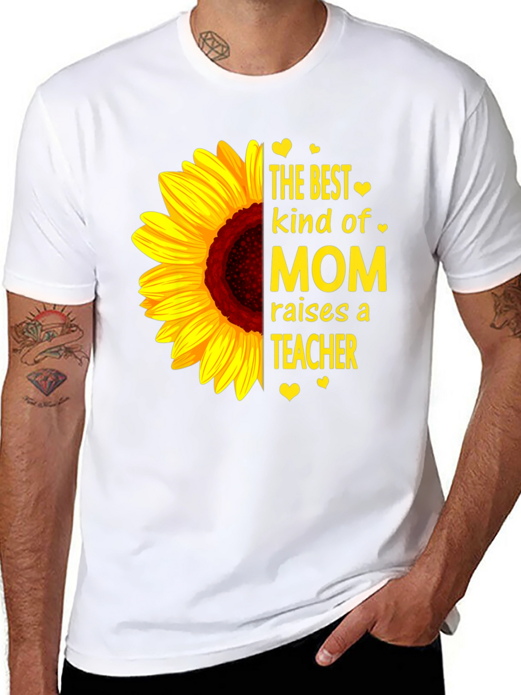 Best Kind of Mom Sunflower Graphic T-Shirt
