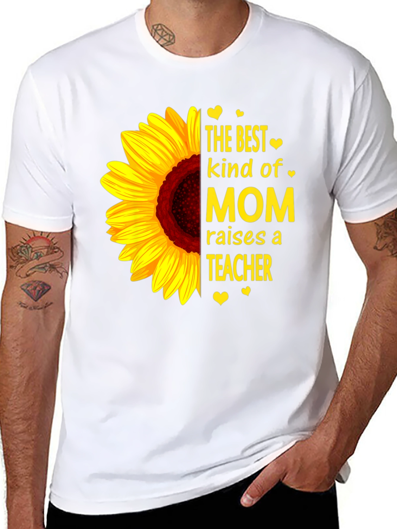 Best Kind of Mom Sunflower Graphic T-Shirt