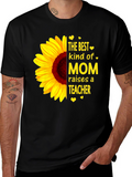 Best Kind of Mom Sunflower Graphic T-Shirt