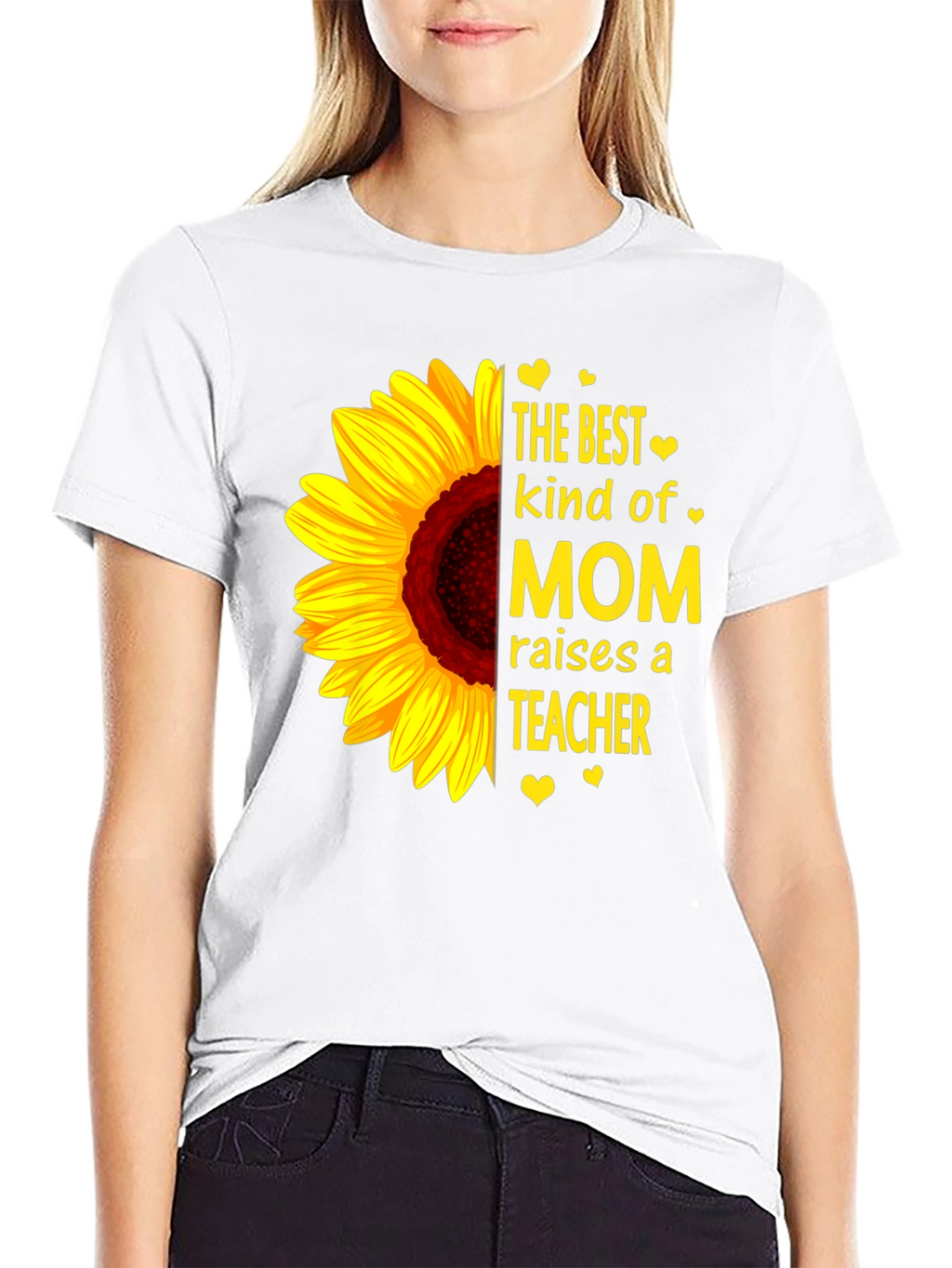 Best Kind of Mom Sunflower Graphic T-Shirt